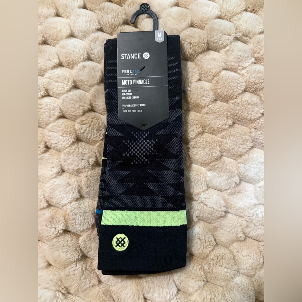Stance Moto Pinnacle Black and Green Socks